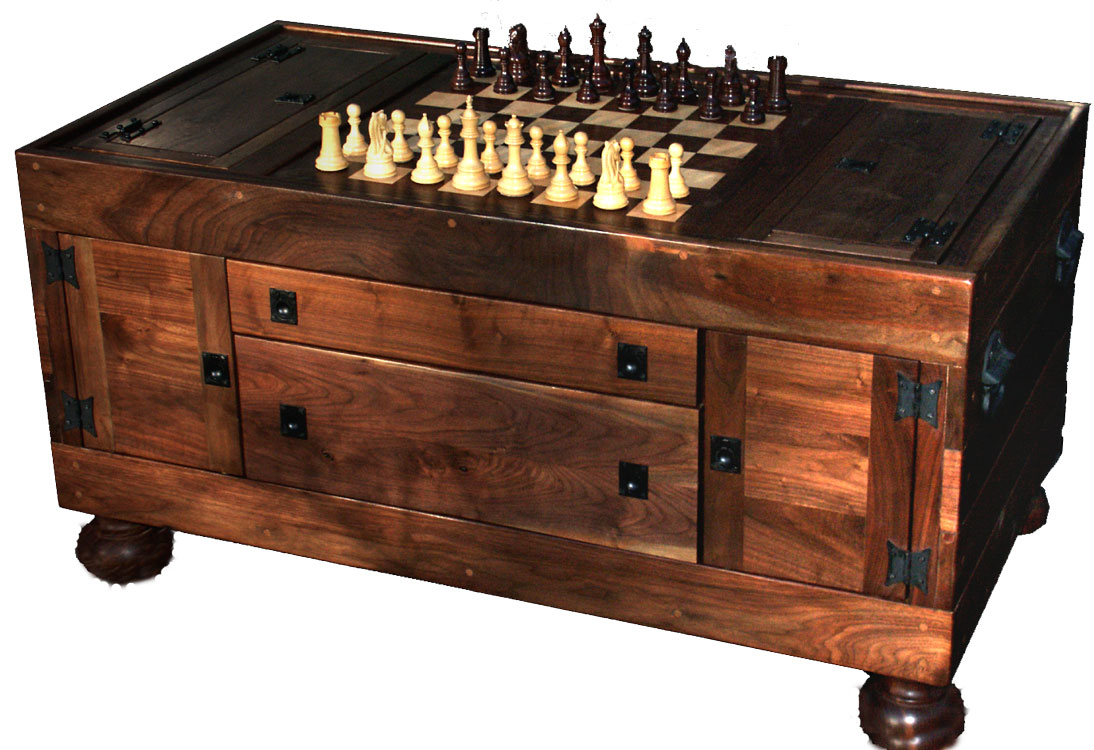 硬木游戏桌由工匠的山谷在CustomMade.com德赢与ac米兰手机
