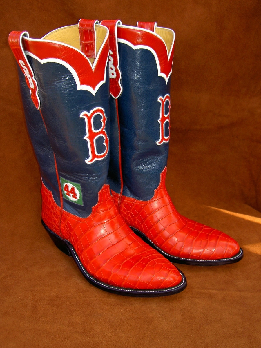 波士顿红袜队的靴子与鳄鱼低由幽灵骑士靴子在CustomMade.com德赢与ac米兰手机