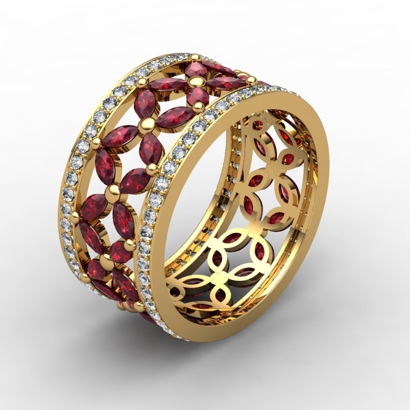 红宝石和钻石戒指由保罗迈克尔设计在CustomMade.com德赢与ac米兰手机
